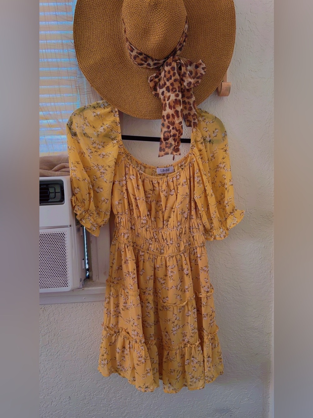 Lilya Yellow Floral Smocked Waist Dress